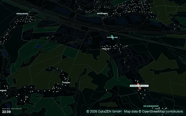 Night bus · ride pooling