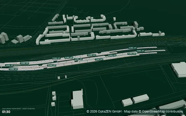 Train depot · night stabling