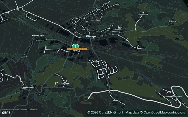 Winter road service · snowfall overnight
